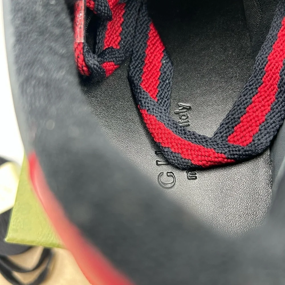 Men's Gucci SCREENER sneakers in black GG canvas, and Leather size 12
